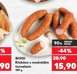 Kaufland Klobása s medvědím česnekem nabídka