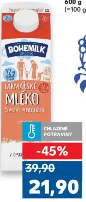 Kaufland BOHEMILK Farmářské mléko nabídka