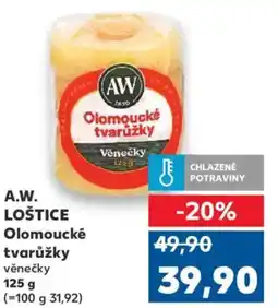 Kaufland A.W. LOŠTICE Olomoucké tvarůžky věnečky nabídka