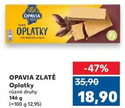 Kaufland OPAVIA ZLATÉ Oplatky nabídka