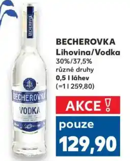 Kaufland BECHEROVKA Lihovina/Vodka nabídka