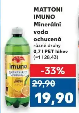 Kaufland MATTONI IMUNO Minerální voda ochucená nabídka