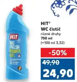 Kaufland HIT2 WC čistič nabídka