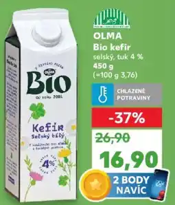 Kaufland OLMA Bio kefir selský, tuk 4 % nabídka