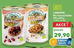 Kaufland LEBARON Bio fazole/čočka nabídka