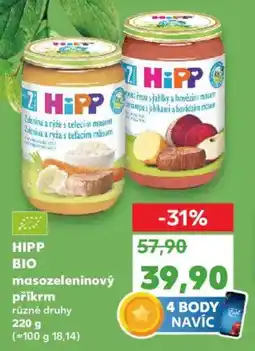 Kaufland HIPP BIO masozeleninový příkrm nabídka