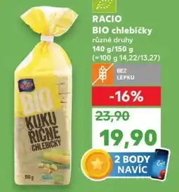 Kaufland RACIO BIO chlebíčky nabídka
