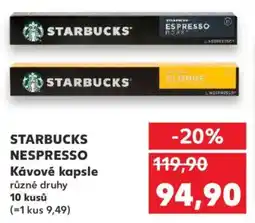 Kaufland STARBUCKS NESPRESSO Kávové kapsle nabídka