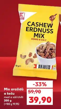 Kaufland Mix arašídů a kešu nabídka