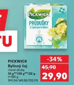 Kaufland PICKWICK Bylinný čaj nabídka
