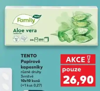 Kaufland TENTO Papírové kapesníky nabídka