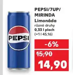Kaufland PEPSI/7UP/ MIRINDA Limonáda nabídka