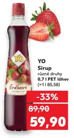 Kaufland YO Sirup nabídka
