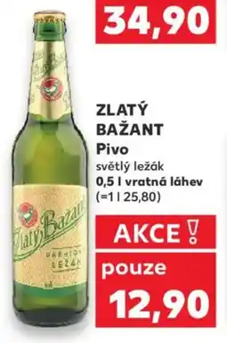 Kaufland ZLATÝ BAŽANT Pivo nabídka