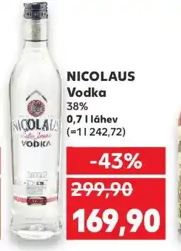 Kaufland NICOLAUS Vodka 38% nabídka