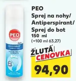 Kaufland PEO Sprej na nohy/ Antiperspirant/ Sprej do bot nabídka