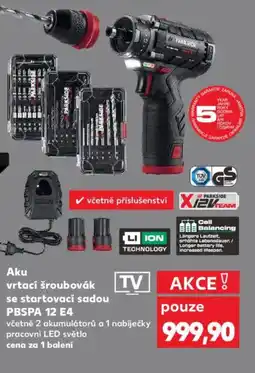 Kaufland Aku vrtací šroubovák se startovací sadou PBSPA 12 E4 nabídka