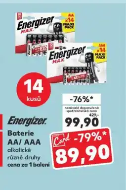 Kaufland Energizer Baterie AA/AAA nabídka