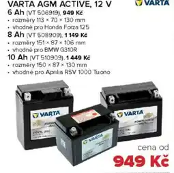 Auto Kelly Varta agm active, 12 v 6 ah nabídka