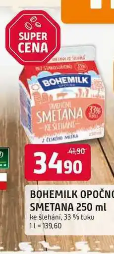 Trefa BOHEMILK OPOČNO SMETANA 250 ml ke šlehání, 33% tuku nabídka