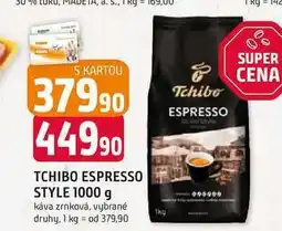 Trefa TCHIBO ESPRESSO STYLE 1000 g káva zrnková nabídka