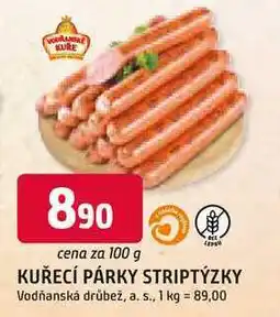Trefa KUŘECÍ PÁRKY STRIPTÝZKY 100g nabídka