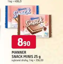 Trefa MANNER SNACK MINIS 25 g nabídka
