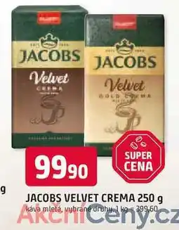 Trefa JACOBS VELVET CREMA 250 g káva mletá nabídka