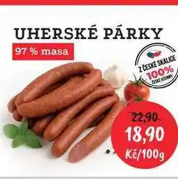 RABBIT řeznictví UHERSKÉ PÁRKY 97% masa 100g nabídka