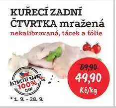 RABBIT řeznictví KUŘECÍ ZADNÍ ČTVRTKA mražená 1kg nabídka