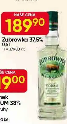 Hruška Zubrowka 37,5% 0,5l nabídka