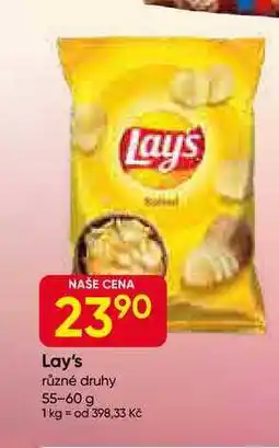 Hruška Lay's různé druhy 55-60 g nabídka