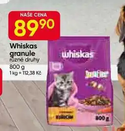 Hruška Whiskas granule 800g, vybrané druhy nabídka