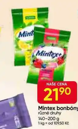Hruška Mintex bonbóny různé druhy 140-200 g nabídka