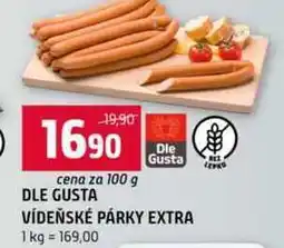 Terno Dle Gusta VÍDEŇSKÉ PÁRKY EXTRA 100 g nabídka