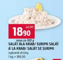 Terno SALÁT ÁLA KRAB/SURIMI SALÁT A'LA KRAB/SALÁT SE SURIMI 100 g nabídka