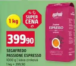 Terno SEGAFREDO PASSIONE ESPRESSO 1000 g nabídka