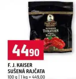 Terno F. J. KAISER SUŠENÁ RAJČATA 100 g nabídka