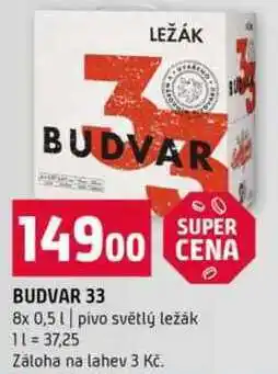 Terno BUDVAR 33 8x 0,5 l nabídka