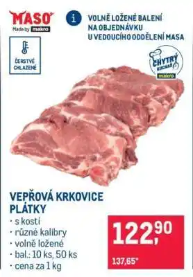 Makro Vepřová krkovice plátky nabídka