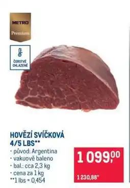 Makro Hovězí svíčková 4/5 lbs nabídka