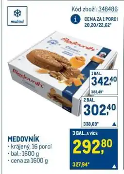 Makro Medovník nabídka