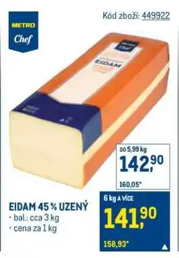 Makro Eidam 45 % uzený nabídka