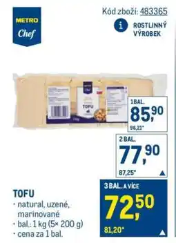 Makro Tofu nabídka