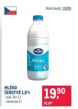 Makro Mléko čerstvé 1,5 % nabídka