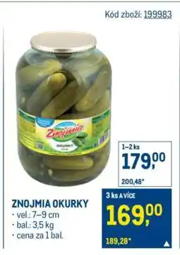 Makro Znojmia Okurky nabídka