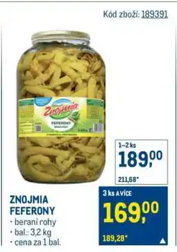 Makro Znojmia Feferony nabídka
