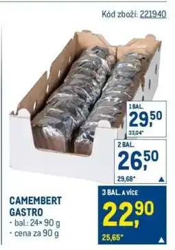 Makro Camembert gastro nabídka