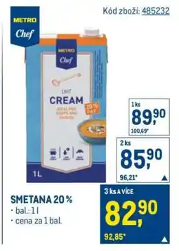 Makro SMETANA 20 % nabídka