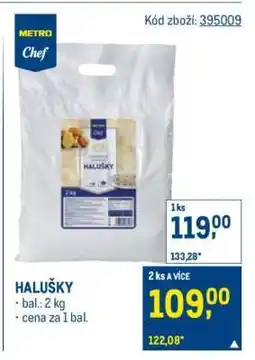 Makro Halušky nabídka